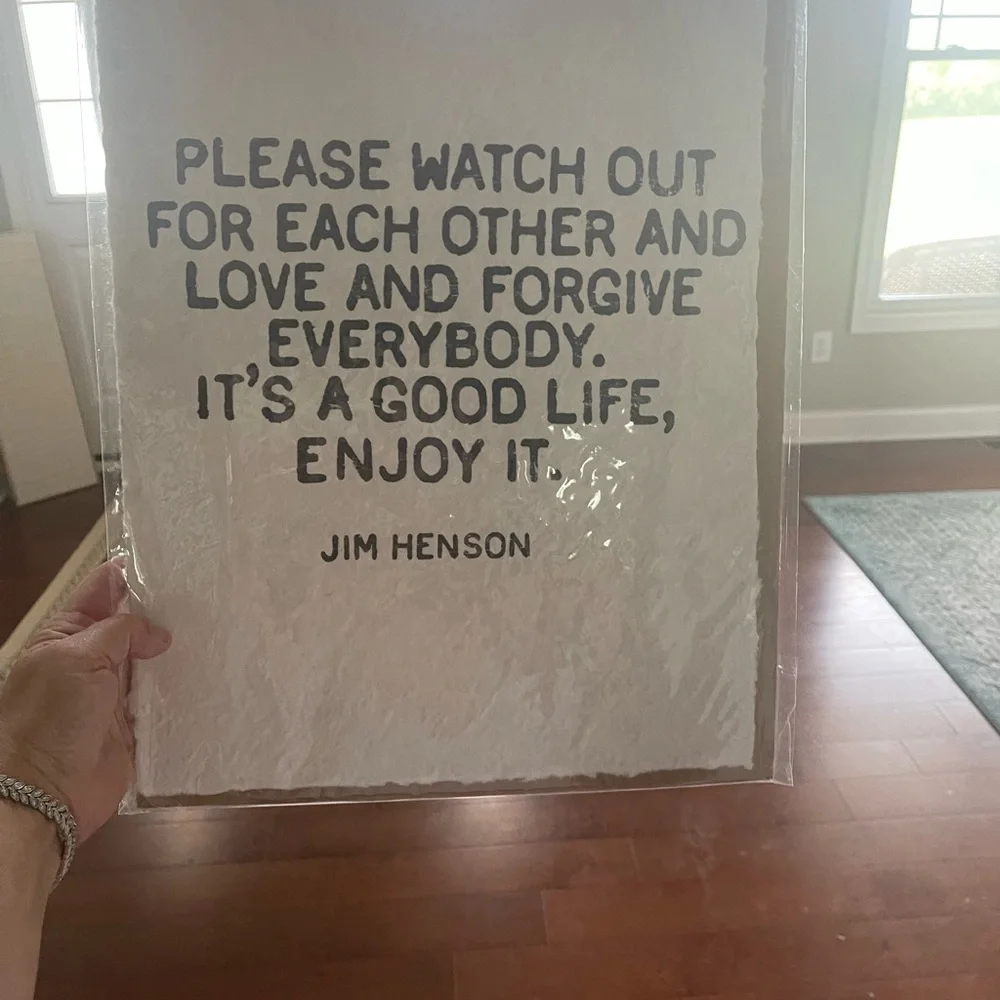 Handmade paper Print Jim Hanson quote - Picture 6 of 6